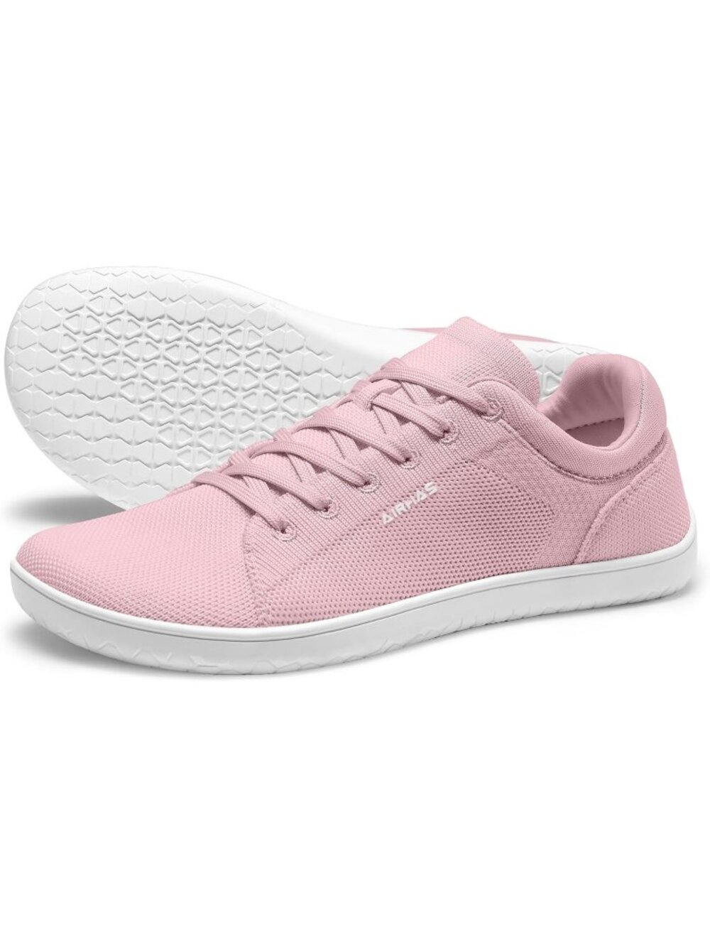 Women's Pink Knit Minimalist Barefoot Zero Drop Comfort Casual Walking Sneakers